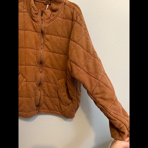 #1546 Free People Dolman Quilted Knit Jacket Medium - Picture 6 of 10